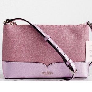 Kate spade Lola glitter pink handbag crossbody NWOT 💖